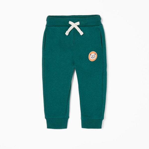 PANTALÓN DE CHÁNDAL DE ALGODÓN PARA BEBÉ NIÑO 'YETI', VERDE