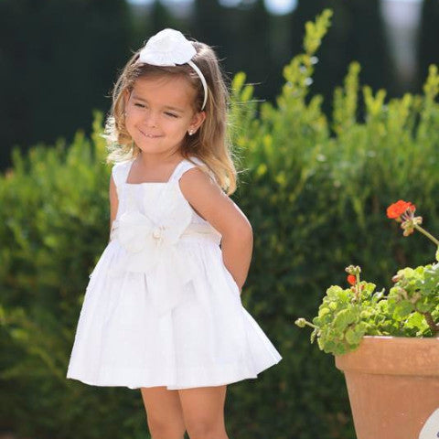 Vestido bebe Nina de Plumeti blanco Enlazadas a mi manera Enlazadas A Mi Manera