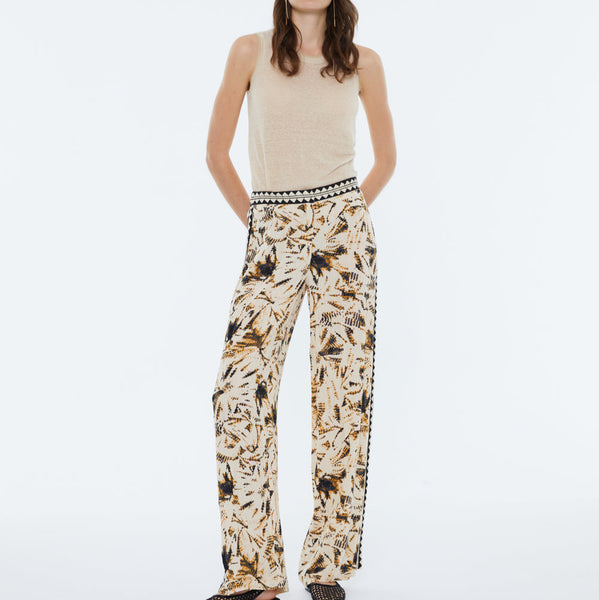 Pantalón ancho de mujer estampado Andam