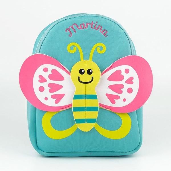 Mochila neopreno Neón Mariposa personalizada