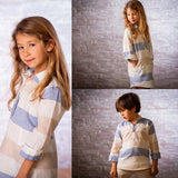vestido camisero para niña de lino