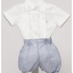 CONJUNTO NIÑO BEBÉ DE BLUSA MANGA CORTA Y CUBRE  DE ATELIER.