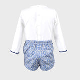 Conjunto Bebé Ornamental Azul La Ormiga