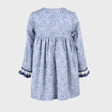 Vestido Niña Ornamental Azul La Ormiga