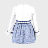 Conjunto Blusa y Falda Ornamental Azul La Ormiga
