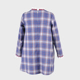 Vestido Niña Cuadros Azules y Burdeos La Ormiga