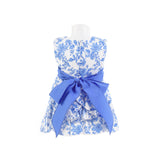 Vestido Bebé Flor rama azulina