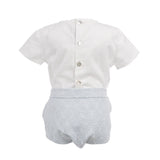 Conjunto bebé niño blusa y cubre verde de La Ormiga.