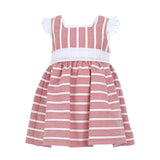 Vestido bebe niña a rayas rojas y blancas de La Ormiga