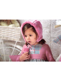 Vestido niña rosa y cuadros celestes de la marca Babiné