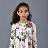Vestido niña basico flores acuarela La Ormiga