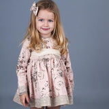 VESTIDO NIÑA PEQUEÑA TOILE JOUI ROSA MAQUILLAJE LA ORMIGA