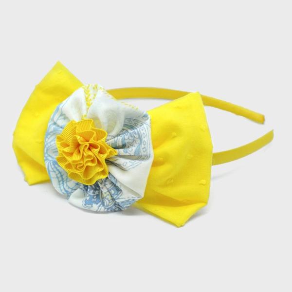 DIADEMA CACHEMIR AZUL Y AMARILLO LA ORMIGA