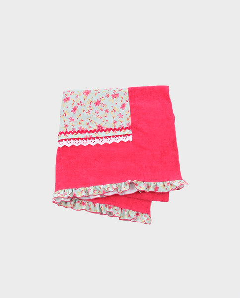 comprar on line toalla la Ormiga fondo verde flores rosas