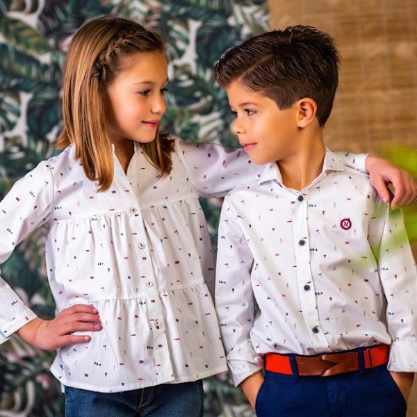 camisa niño estampado Londres