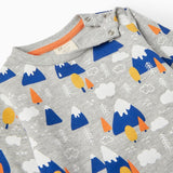 SUDADERA DE ALGODÓN PARA BEBÉ NIÑO 'MOUNTAINS', GRIS