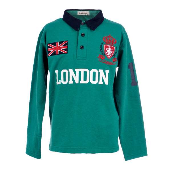 Polo niño verde London de la marca La Ormiga