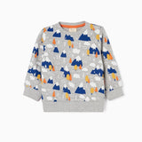 SUDADERA DE ALGODÓN PARA BEBÉ NIÑO 'MOUNTAINS', GRIS