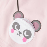 CONJUNTO DE 2 PRENDAS DE ALGODÓN PARA BEBÉ NIÑA 'PANDA', ROSA