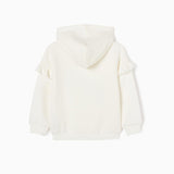 SUDADERA CON CAPUCHA Y EFECTO TÉRMICO PARA NIÑA 'ESTRELLA FUGAZ', BLANCO/AZUL