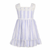 Vestido niña rayas azules de La Ormiga.