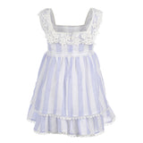 Vestido niña rayas azules de La Ormiga.