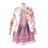 Conjunto Niña Blusa y Falda Rosa.
