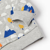 SUDADERA DE ALGODÓN PARA BEBÉ NIÑO 'MOUNTAINS', GRIS