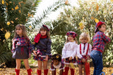 Vestido niña de cuadro escocés rojo de Babiné.