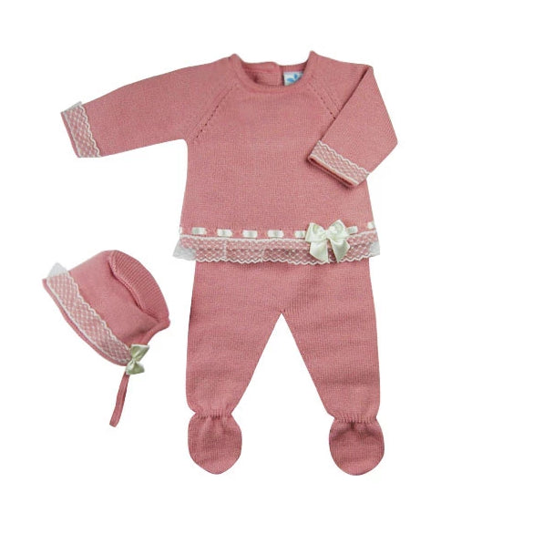 CONJUTO BEBE CHALECO CON POLAINA Y CAPOTA SARDON