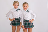 Conjunto niña blusa y short convertible en falda cuadros de Copo