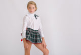Conjunto niña blusa y short convertible en falda cuadros de Copo