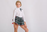 Conjunto niña blusa y short convertible en falda cuadros de Copo