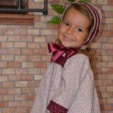 Vestido bebé niña estampado liberty en burdeos