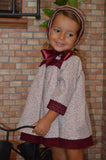 Vestido bebé niña estampado liberty en burdeos