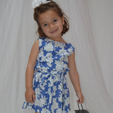 Vestido niña azul estampado flores de la marca Babiné