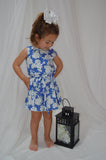 Vestido niña azul estampado flores de la marca Babiné