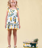 Vestido de niña de tirantes con estampado de Limones de La Ormiga.
