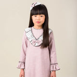 Vestido Niña Pata de Gallo Rosa La Ormiga
