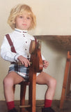 Conjunto niño bebé camisa y pantalón cuadro escocés