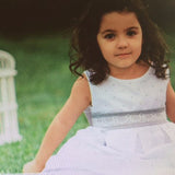 Vestido Lino Blanco con Bodoques.