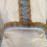 Conjunto Bebé niño en blanco y encajes.