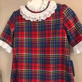 Vestido niña de cuadro escocés rojo de Babiné.