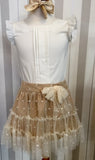 Conjunto Niña de Blusa y Falda de Tul