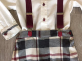 Conjunto niño bebé camisa y pantalón cuadro escocés