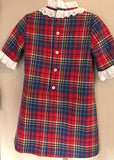Vestido niña de cuadro escocés rojo de Babiné.