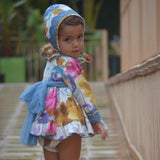Jesusito Niña flores mostaza y tul de Nini