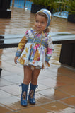 Jesusito Niña flores mostaza y tul de Nini