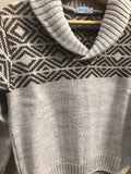 Jersey niño Jaquard en beig combinado con marrón