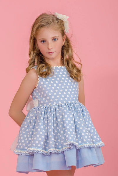 Vestido Niña de Tela de Lunares.